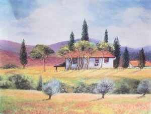 Cesta do Sieny, 1999 (pastel)